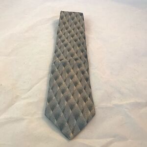 Pierre Cardin Tie Business Casual Pattern Gray Neutral Classic 100% Silk Trendy